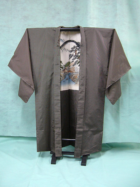 男物の着物のお仕立て事例 - 大島紬アンサンブル